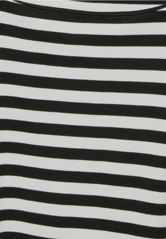 STREET ONE Damen Shirt Gestreift – Aus Baumwolle, U-Boot-Ausschnitt, Kurzarm