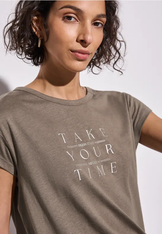 Street One Maglietta con Wording Donna