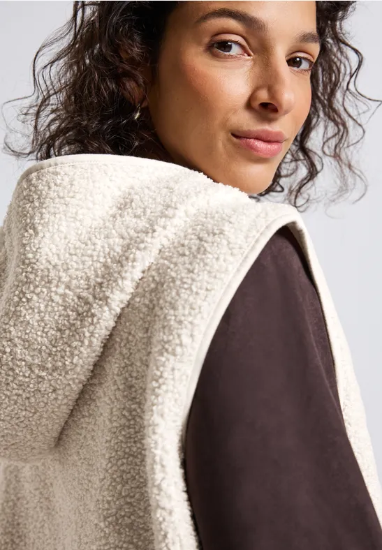 CECIL Gilet Long En Peluche Pour Femmes En Marron | CECIL