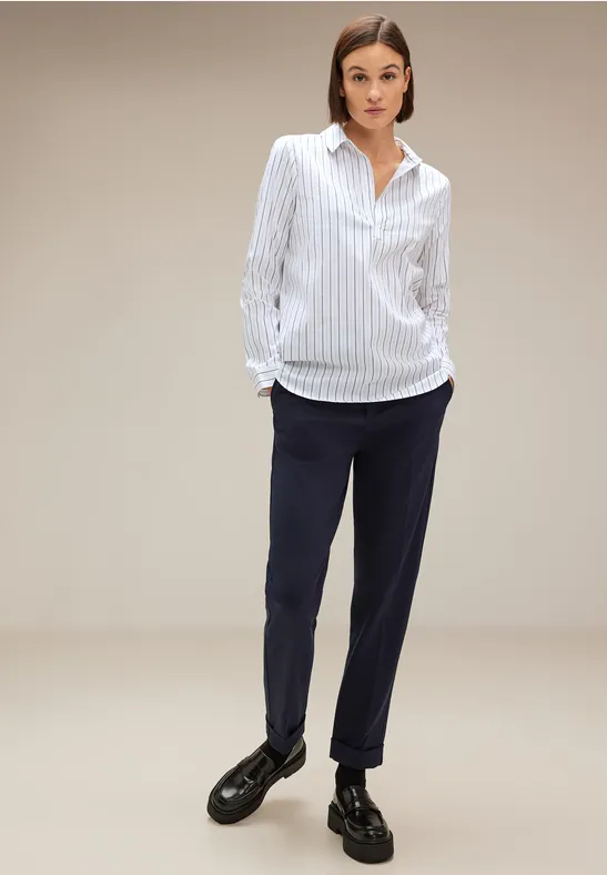 Street One Damen Business Bluse Lang - Elegante Hemdbluse Für Büro & Freizeit