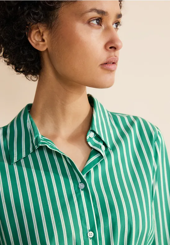 Chemise Rayée Femme The Tog Shop Petites - Bleu Marine/vert - Taille PL Neuve