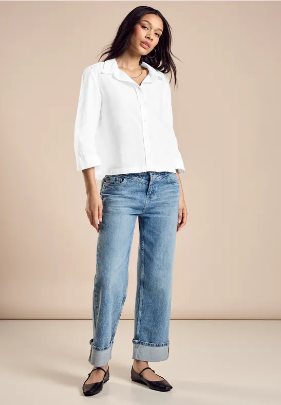 Chemisier Jones New York 100% Lin - Taille M, Couleur Blanc Sarcelle, Motif Floral - NEUF Avec étiquettes