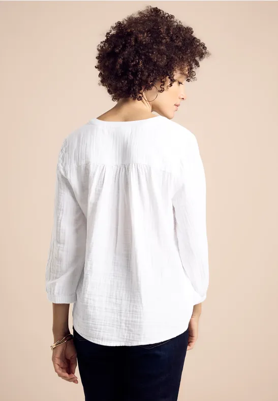 Street One Damen Leinenbluse Mit 3/4-Ärmeln – Lässig & Luftig Für Den Sommer
