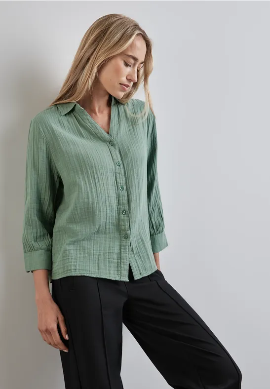 STREET ONE Damen Bluse A344960 - Raglan Langarm, Seafoam Green, Gr. 44