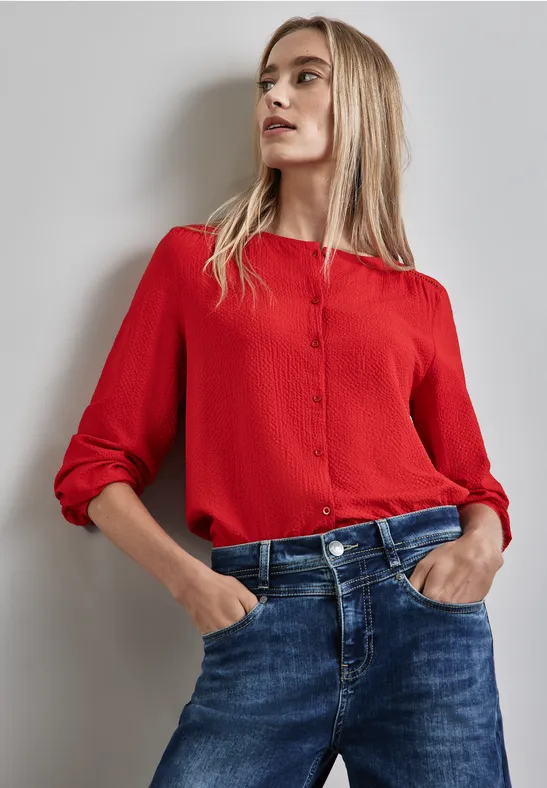 Blouse Femme Rue 21 – Rouge – Taille L – Manches Courtes – Encolure Y – Coton – NEUVE Avec étiquette