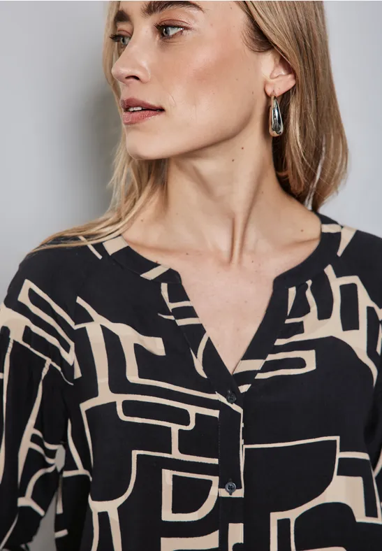 Street One A345450 dames Tuniek met smock-details
