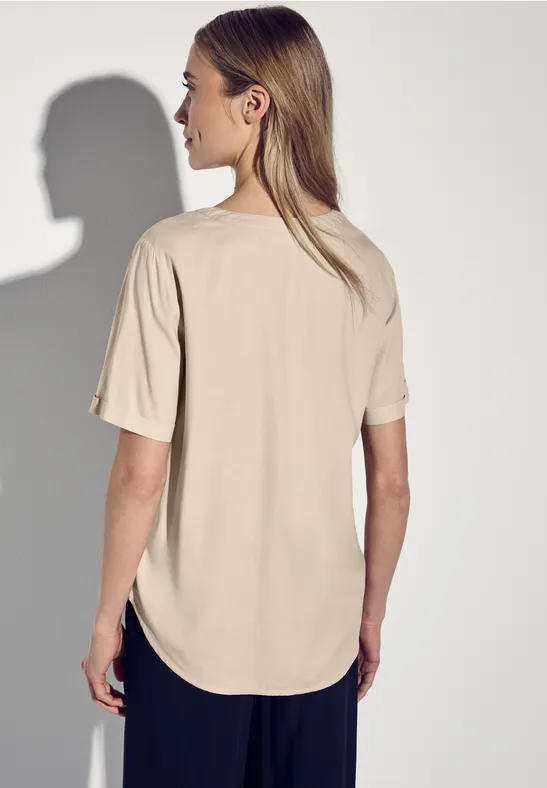 Street One A345254 - Chemisier Femme Viscose, Col Rond Et Manches Longues