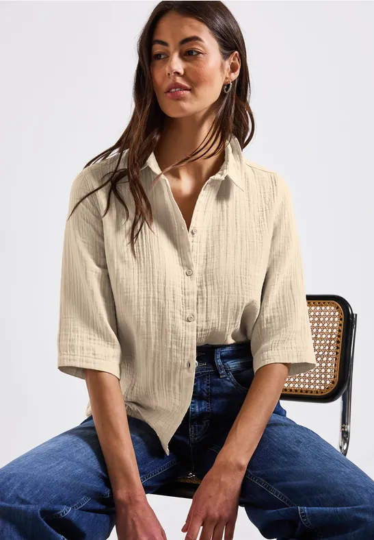 Street One Chemisier En Mousseline De Soie Pour Femme Avec Motif