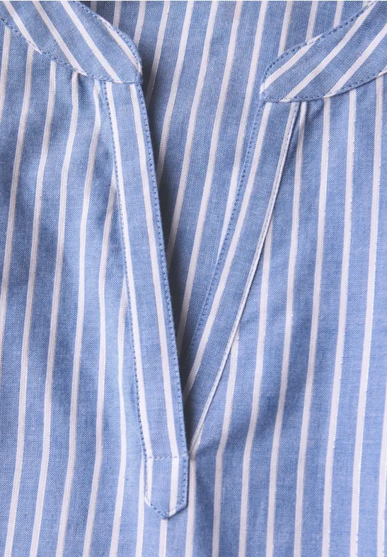 Blouse Rayée Avec Paillettes Pour Femmes En Bleu
