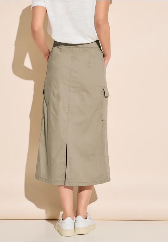 Jupe beige courte style cargo pour femme