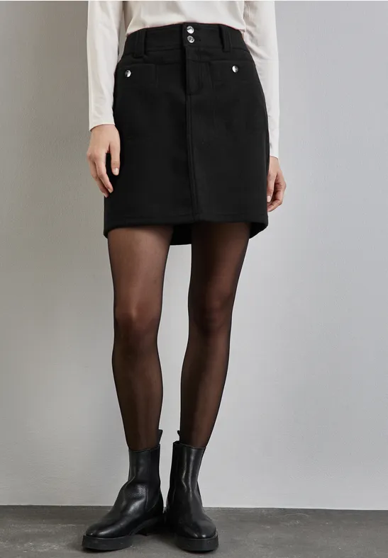 Jupe Courte Femme ONLY Onlnova Life - Avec Fentes Latérales, Fermeture éclair - Tissu Tissé Intemporel