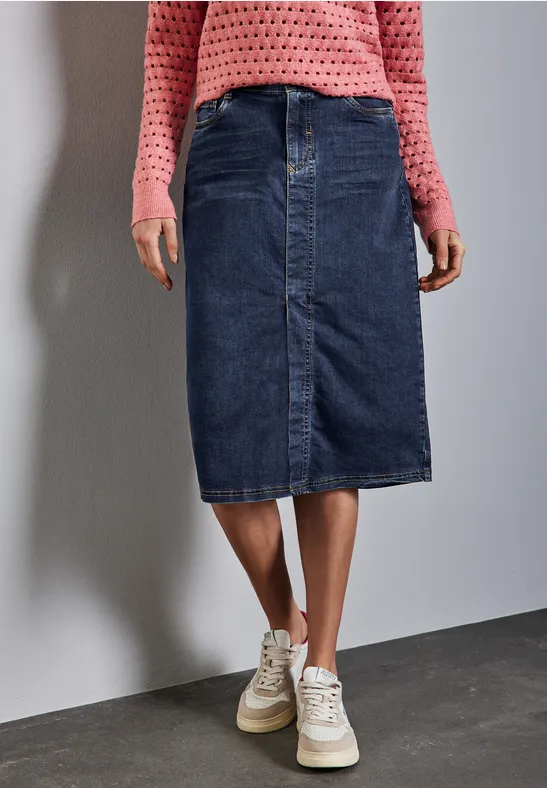 Jupe Jean Street One Taille 42/44 - Bleu, évasée, Coton, Très Bon état