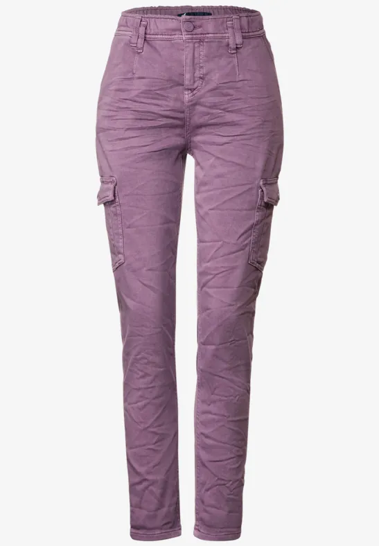 Pantalon Femme Replay - Couleur Violet Bruyère - Taille 31W - 100% Coton - Coupe Droite - Neuf Avec Étiquettes