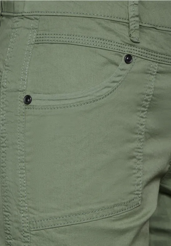 Tenue été Respirante StylSense - Pantalon été Femme 3/4 Cargo - Respirant - Taille Réglable - Vert - Randonnée Sport Pantalon Respirant Sport
