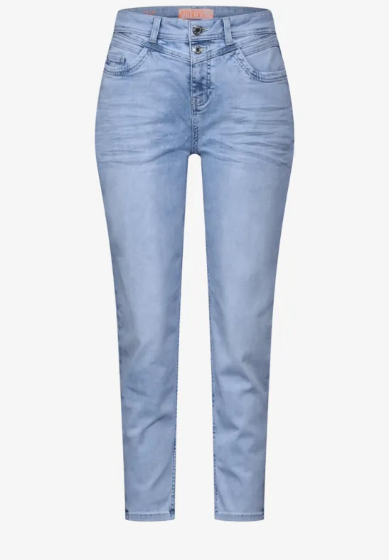 Street One Scuba Slim broek, blauw (deep blue), 42W x 28L