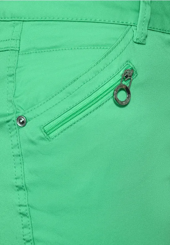 STREET ONE Twill Hose Mit Reißverschluss – Loose Fit, Baumwollmix
