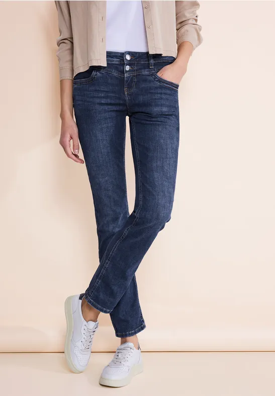 Street One Jeans da donna grigi casual Fit, Authentic Grey Wash, 24 W