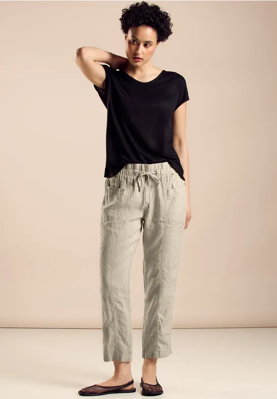 Street one leinenhose damen Clearance