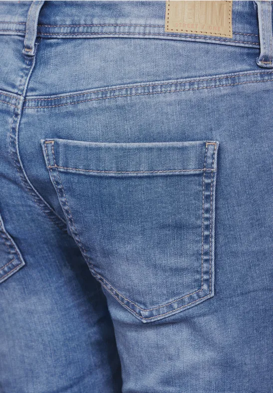 STREET-ONE Slim Fit Jeans für Damen in Blau | STREET-ONE
