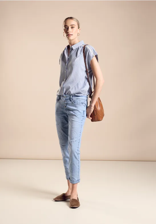 Street One Damenjeans Im Used Look – Bequemer Slim Fit Für Jeden Tag