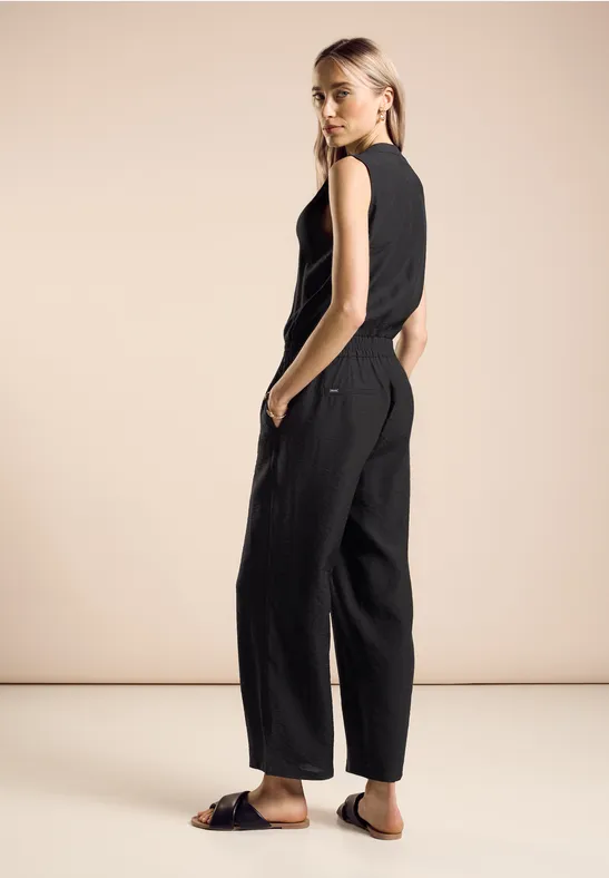 Jersey Jumpsuit Schwarz Jumpsuit Street One STREET-ONE Jumpsuit In