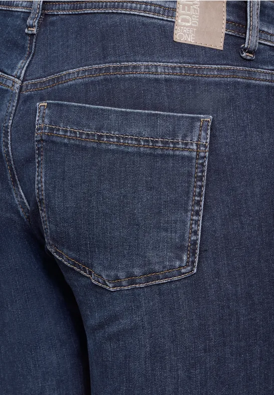 Street One Jean Slim Taille Haute Femme – Coupe Décontractée Confortable Stretch 5 Poches