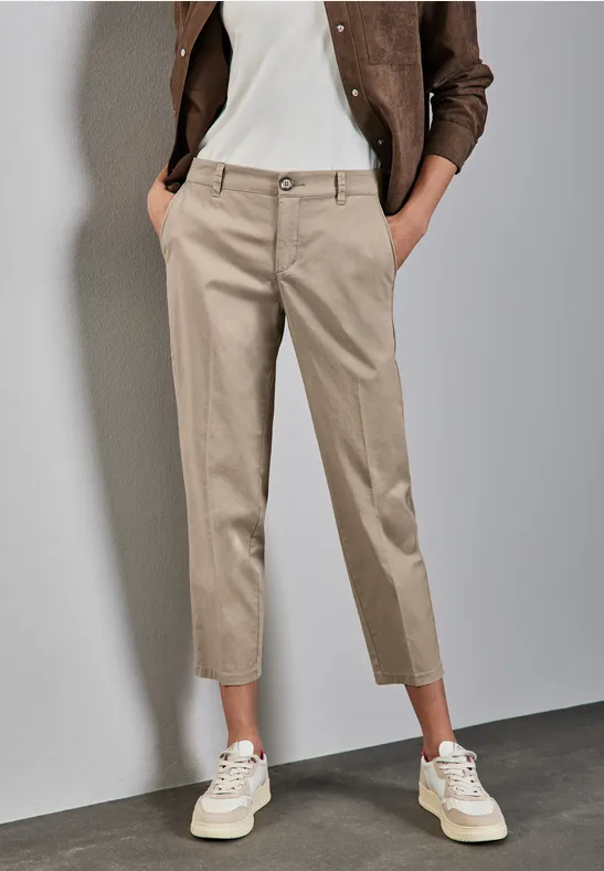 Pantalon Chino Street One Femme - Coupe Décontractée Et Confortable