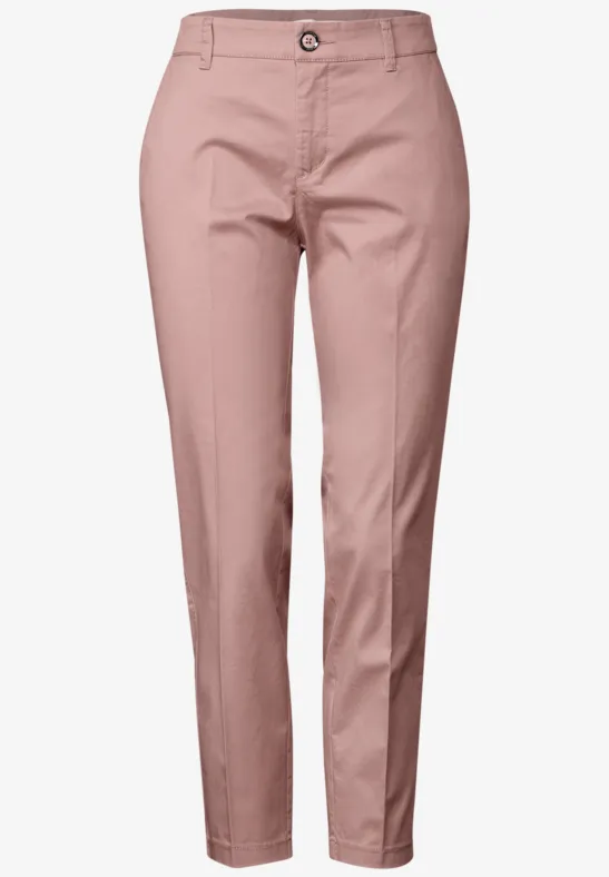 Zachte chino voor dames in Blauw