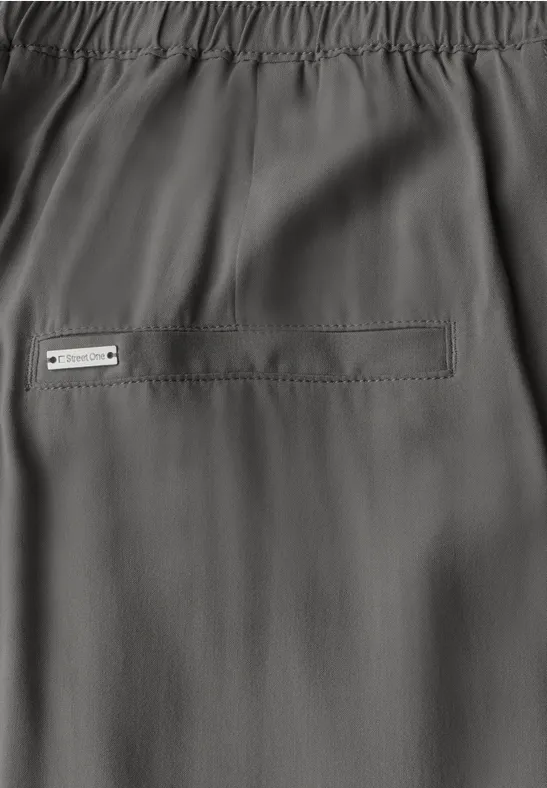 Papertouch broek met rechte pijpen voor dames in Groen | STREET- ONE