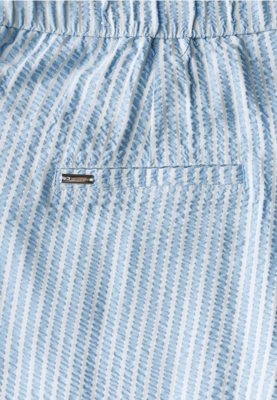 Loose Fit scubabroek voor dames in Blauw - BONNY