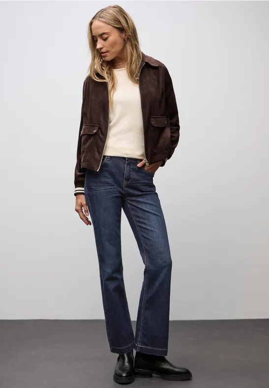 Dr Denim Petite Lexy Bootcut Mid Waist Slim Fit Bootcut Leg Jeans