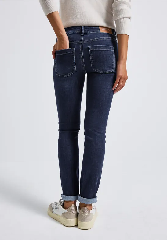 Street One Style Denim York 2-Knopf 49_59, Jeans, Donna, Heavy Indigo Bleach, 26W / 30L