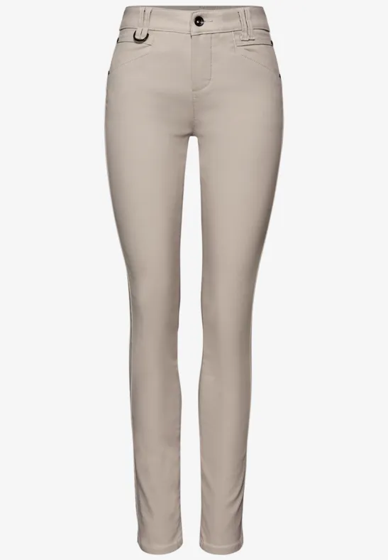 Broek met coating voor dames in Rood - YORK