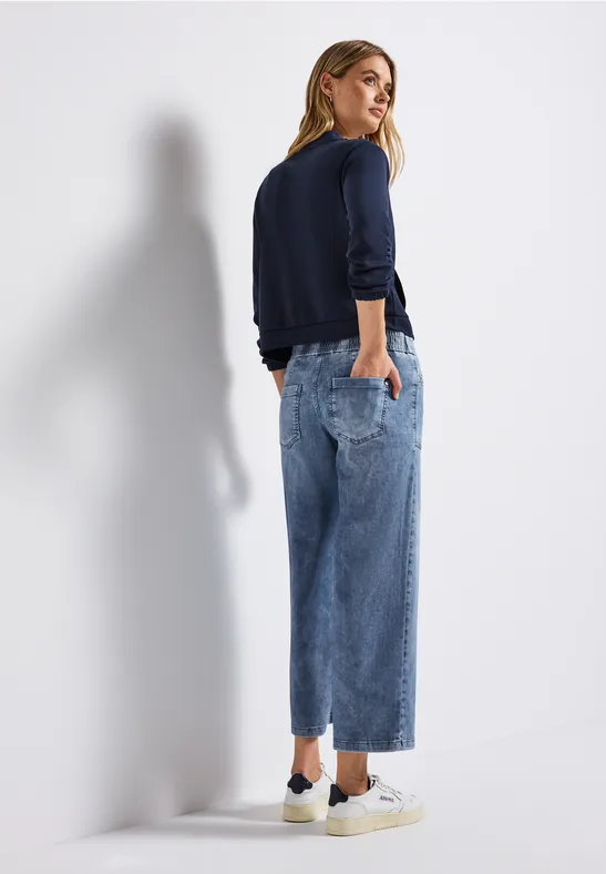 Street ONE Damen Culotte Jeans – Lässige Passform, Hohe Taille, Weite Beine