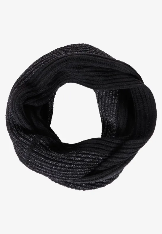 Écharpe Noire Brillante - Tissu Léger Et Soyeux - Occasion En Très Bon état - Accessoire Femme