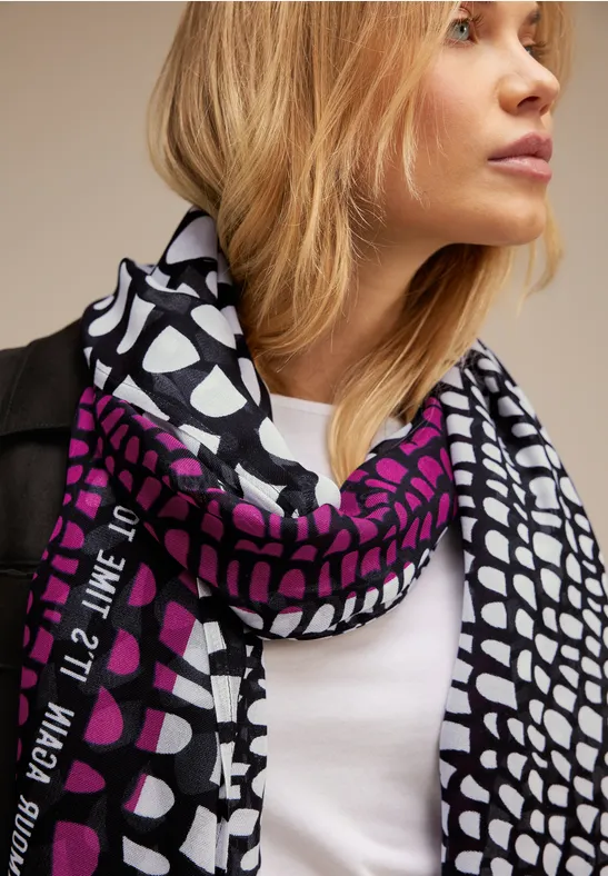 Street One Damen-Poncho A580760 – Feinstrick Aus Weichem Viskosemix, Schwarz – Bequemer Alltagsbegleiter