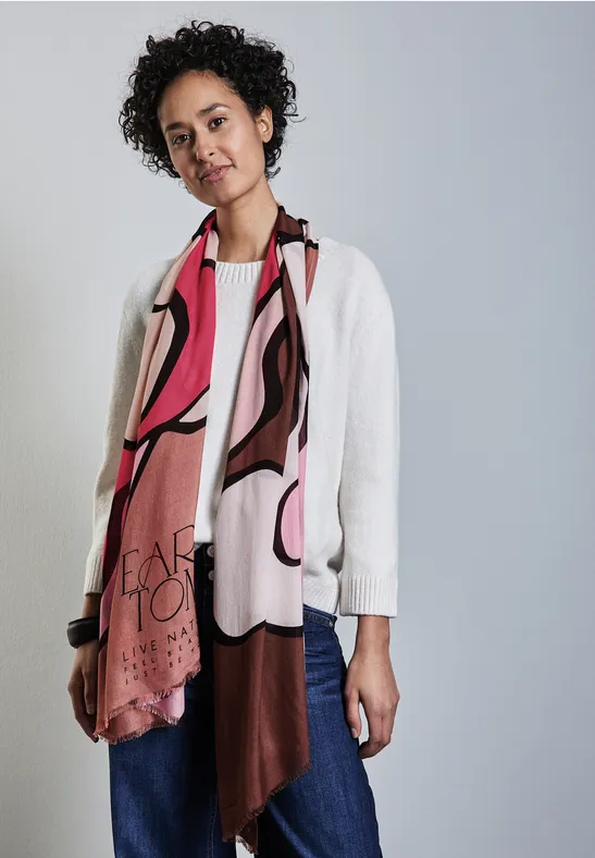 STREET-ONE Print Loop Schal Für Damen In Pink | STREET-ONE