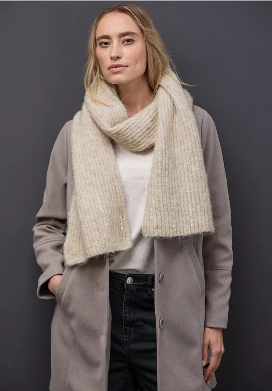 Street One Dames Sjaal met lusjespatroon in Blauw, i