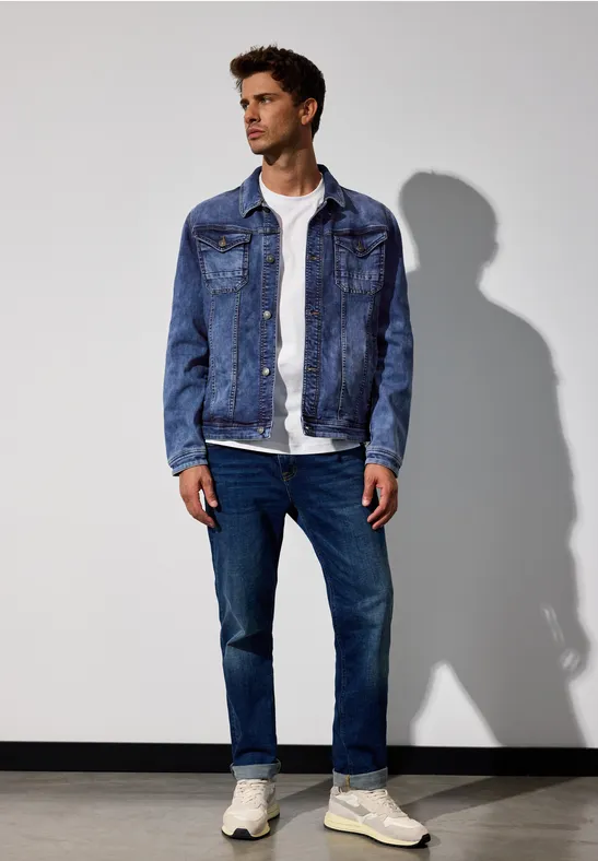 STREET-ONE Mittelblaue Jeansjacke für Herren in Blau STREET-ONE
