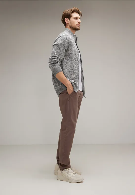 STREET-ONE Mouliné Cardigan für Herren in Grau STREET-ONE