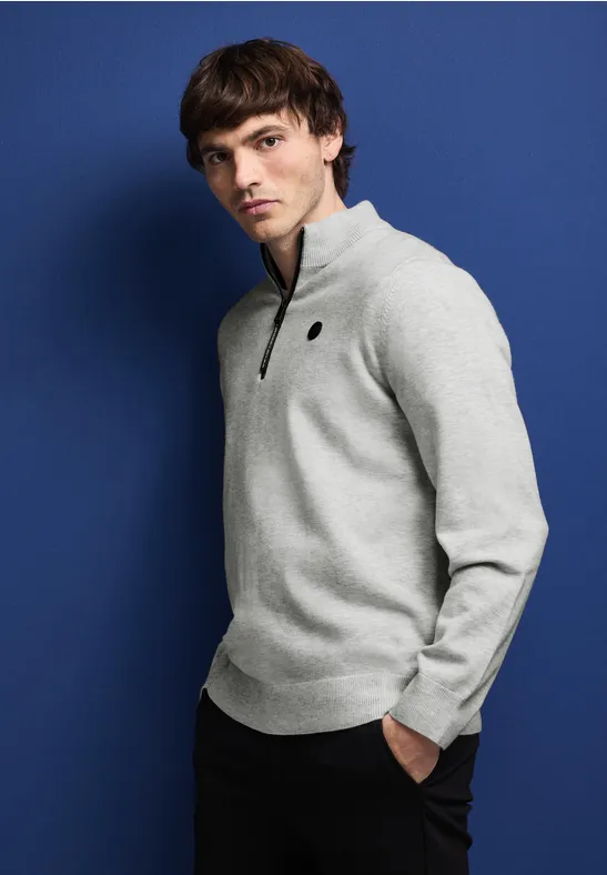 Pull en jacquard pour hommes en Bleu