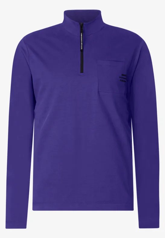 Generisch Pull En Velours Côtelé Pour Homme Avec Col Et Fermeture éclair, Polo Coupe Régulière, Couleur Unie, Pull Avec Coudières, Sweat à Capuche