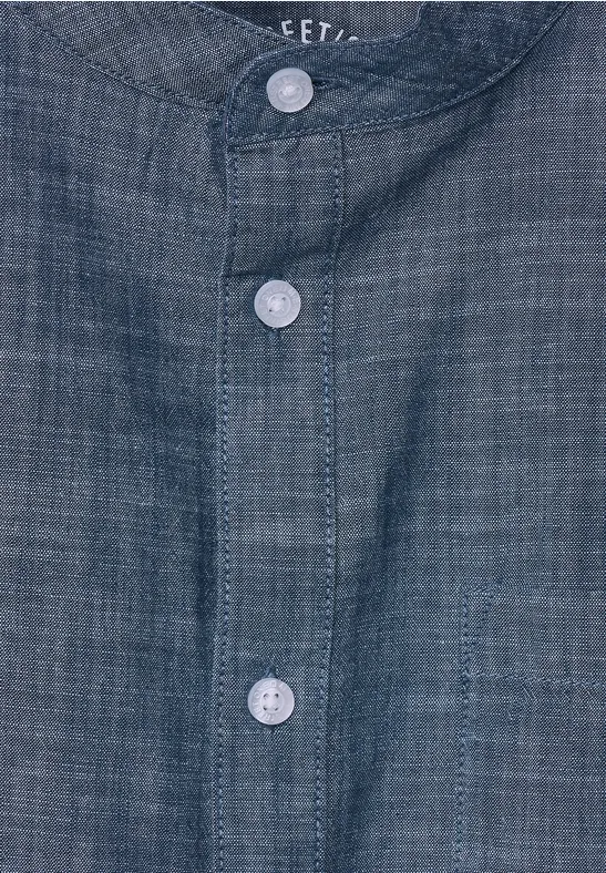 STREET-ONE Chemise à manches courtes avec col montant pour hommes en