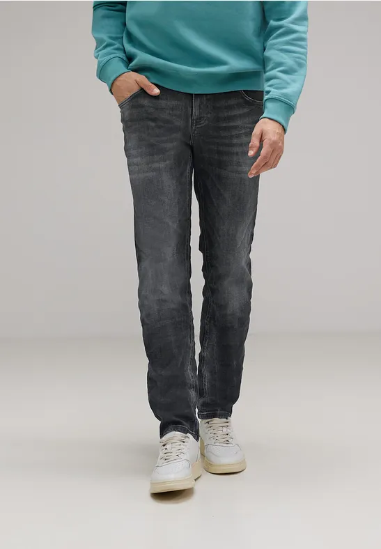 STREET-ONE Regular Fit used Jeans für Herren in Grau - PLAYER