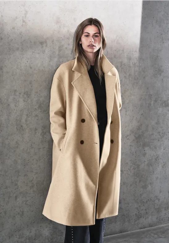 Wollmäntel Wollmantel Damen Warm GefÃ¼ttert Oberbekleidung