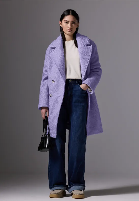 Wollmantel Street One Damenmantel Street One Karo Kurzmantel Damen