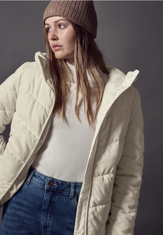 winterjacke cordjacke mit kapuze