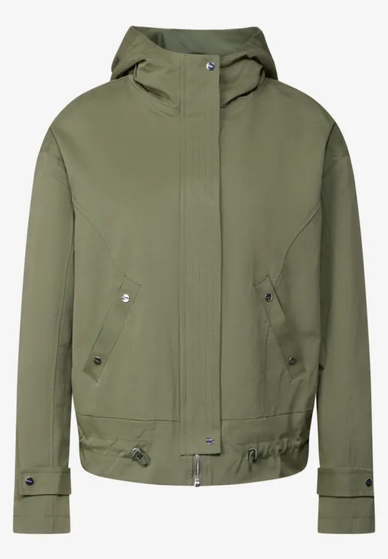 Parka Street One Jacke Oliv Coat Steppmantel GrÃ¼n Mit Kapuze