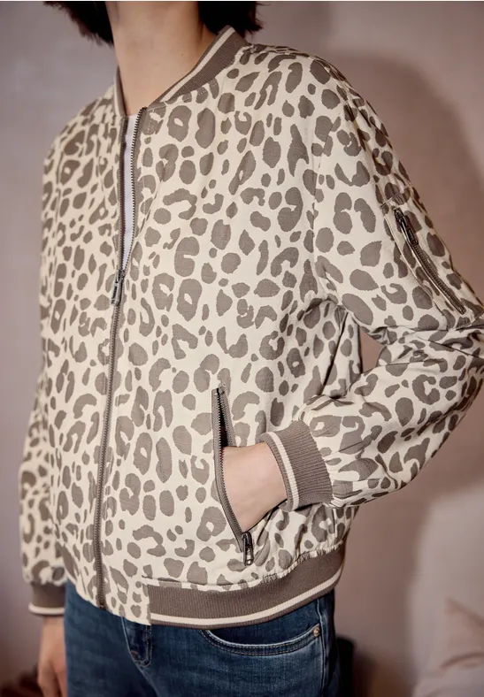 Blouson met leopatroon voor dames in Bruin