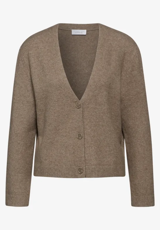 STREET-ONE Basic Cardigan für Damen in Braun STREET-ONE